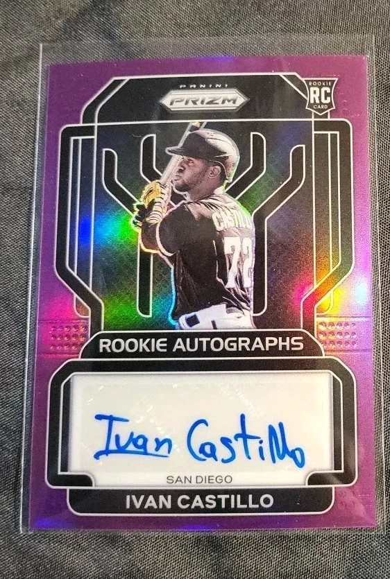 2022 Panini Prizm Rookie Auto Purple Ivan Castillo Rookie Auto #RA-IC 41/50 - Image 1 of 3