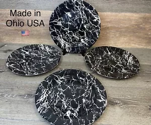 VTG Sterling China Restaurant Ware 11.75”Dinner Plates Marble Design~Set Of 4 - Picture 1 of 11