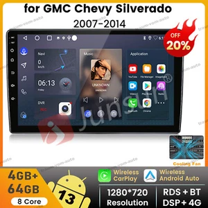 64GB 8Core Android 13 For Chevrolet 1500 Carplay GMC Sierra Car Stereo GPS Radio - Bild 1 von 20
