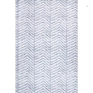 NEW nuLOOM Rosanne Transitional Geo Blue Indoor Machine Washable Area Rug 5 X 8 - Picture 1 of 9
