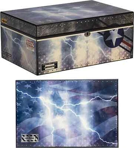USA Air Force Fighter Jet, scatola di legno humidor per sigari vintage 100 ct, cedro spagnolo - Foto 1 di 9