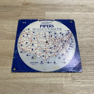 Vintage Pipers Scotch Dist -O-Map ~ North East Hard to Find Dial Works - Bild 1 von 6