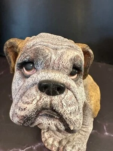 Resin Sitting Bulldog Figure 8" Tall with spikey collar - Picture 1 of 9