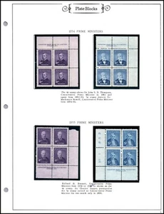 Canada - ML#A39 - Prime Ministers Plate Blocks, Scott #s 349-50, 357-58 MNH - Bild 1 von 1