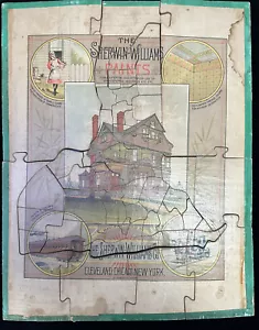 1883 The Silent Teacher Mapa de Estados Unidos Sherwin Williams Rompecabezas de pintura completo - Imagen 1 de 18