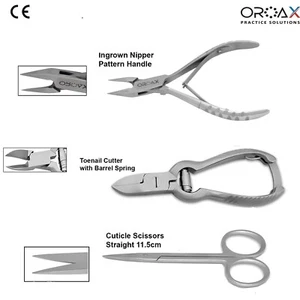 Ingrown Toenail Tool Kit Toe Nail Clipper Cuticle Scissors For Pedicure Manicure - Picture 1 of 8
