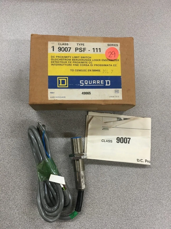 NEW IN BOX SQUARE D DC PROXIMITY LIMIT SWITCH SENSOR 9007 PSF-111 - Image 1 of 3