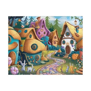 Enchanting Whimsical Village Fantasy Scene Puzzle - Picture 1 of 4