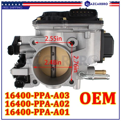THROTTLE BODY FOR HONDA CR-V CRV 2005-2006 2.4L L4 Engine 16400-PPA-A01 - Imagem 1 de 4