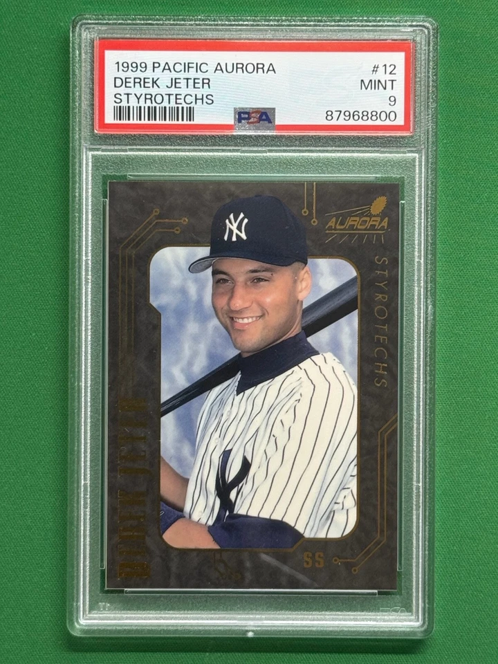 1999 Pacific Aurora Derek Jeter #12 Styrotechs POP 7, 2 Higher PSA 9 - Image 1 of 2