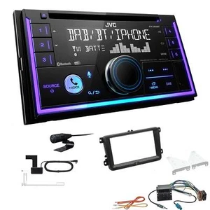 JVC 2-DIN MP3 Autoradio Bluetooth DAB+ für Skoda Roomster ab 2006 black - Bild 1 von 6