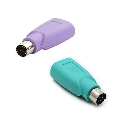 Computer PC Keyboard + Mouse Combo Adapter Converter For PS/2 Male to USB Female - Image 1 of 4