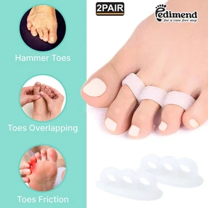 Pedimend™ 4X Silicone Gel Hammer Toe Straighteners for Curled Toes or Bent Toes - Picture 1 of 6