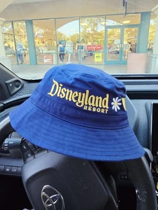 ๐ช Disneyland Resort Disney Navy Blue Embroidered Bucket Hat OSFM One Size Fits - Picture 1 of 8
