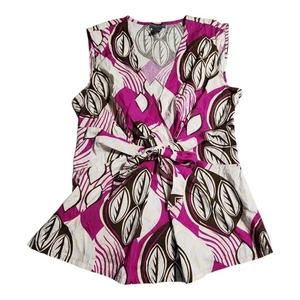 Blusa Ann Taylor Sin Mangas Talla 2P Floral Informal Carrera Oficina Salir Preppy - Imagen 1 de 6