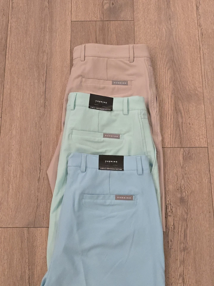 批量 3 件 Dunning Performance 高尔夫短裤男式 32 码 — 第 1/4 张图片