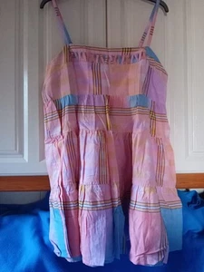 "TOPSHOP" SZ.16. SUN/BEACH DRESS.KNEE LGTH.SLVLESS.PASTEL COLOUR MIX.NEW/TAGS - Picture 1 of 3