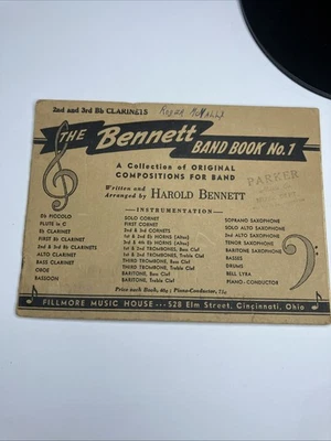 2nd & 3rd B CLARINETS- THE BENNETT BAND BOOK NO. 1 FILLMORE MUSIC HOUSE Nice - Image 1 of 4