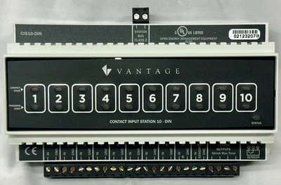 Vantage Controls CIS10-DIN - Din Contact Input Station 10-DIN, New Open Box - Image 1 of 4