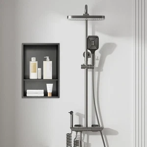 2-stufige Duschnische Edelstahl Duschnische schwarz Einbau Duschnische? - Bild 1 von 10