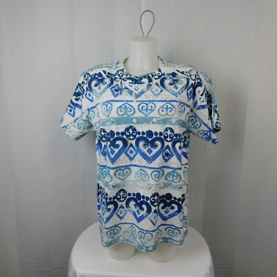 Camiseta Vintage Paintworks India Tinta Embellecida Brillo Pintura Puff #9870 Foto 1 de 4