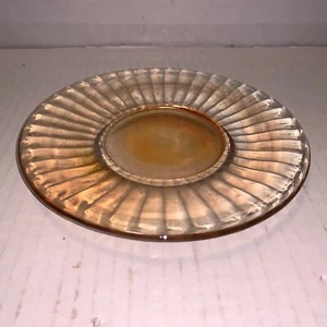 Vintage Brown Starburst Carnival Glass Plate 6" - Picture 1 of 4