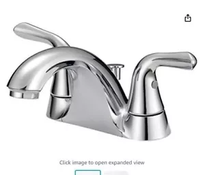 Badezimmerwasserhahn 4" Mittelsatz Chrom Oberfläche 2-Griff von Project Quelle #1233228 - Bild 1 von 5