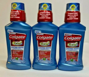 3 Colgate Total NO Alcohol Mouthwash LASTING WHITE Polar Freshmint EXPIRED READ - Picture 1 of 2