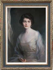 Handmade Old Master-Art Antique Oil Painting LADY girl on canvas 24"x36" - Picture 1 of 2