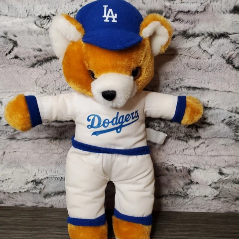 LA Dodgers Stuffed Animal Baseball Uniform Bear Peter Smith/Plush Animals 12" Cover
