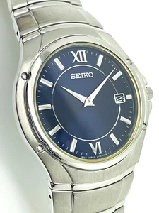 SEIKO HERREN V739-OB30 RETRO FUNKTIONIERT NICHT DRESS ANALOG 30M QUARZUHR SLK093 - Bild 1 von 6