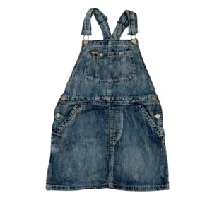 POLO RALPH LAUREN GIRLS YOUTH SIZE 10 PAINT SPLATTER DENIM OVERALLS - Picture 1 of 20