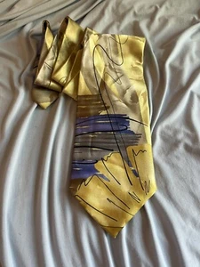 Jerry Garcia Limited Edition Alligator Works Collection Forty-Two Gold Tie - Picture 1 of 14