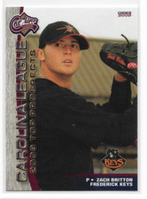 Zach Britton 2009 CHOICE Carolina League Frederick Keys Rookie Card 
