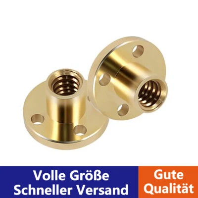 T8 T12 T14 T16 T18 - T36 Runde Flansch Trapezförmige Gewindemutter Messing Mutte - Bild 1 von 4