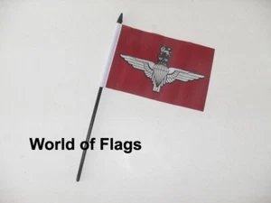 PARACHUTE REGIMENT FLAG 6" x 4" SMALL HAND British Army Military The Paras Flags - Picture 1 of 1