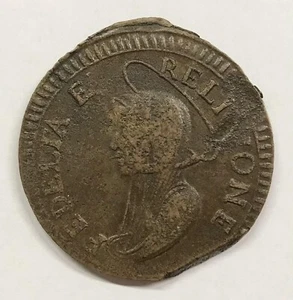 RONCIGLIONE 1799 OCCUPAZIONE AUSTRIACA MADONNINA DA TRE BAIOCCHI MB E.594 - Picture 1 of 2