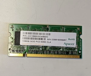 Apacer Memory 128MB SOD PC2-4300 CL4 P/N: AS128E533C4IBGC - Picture 1 of 2