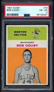 1961 Fleer #10 Bob Cousy HOF PSA 4 CENTERED & NO CREASES Fanatics-A - Picture 1 of 2
