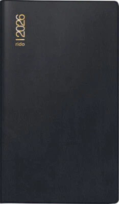 rido idé Taschenkalender "Miniplaner d15" 2026 schwarz - Bild 1 von 2