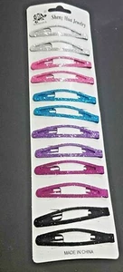 GLÄNZENDE mehrfarbige Mädchen Damen Haarschmuck glänzende Haarknöpfe Clips Krallen - Bild 1 von 2