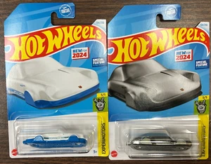 2 Hot Wheels ZAMAC und weiß/blau Porsche 911 Carrera Schlüsselanhänger Clips - Bild 1 von 1