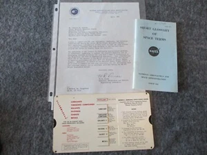 NASA MSFC ROCKET PROPELLANT SLIDE CALCULATOR+SIGNED MEMO+GLOSSARY - ASST DIR M&P - Picture 1 of 17