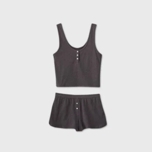 Top de pijama sin mangas para mujer - Colsie carbón S, gris - Imagen 1 de 1