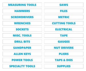 Toolbox Organizational Magnetic Labels By DCM Solutions - Picture 1 of 54