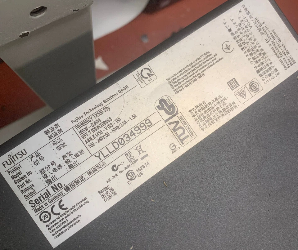 Fujitsu Primergy TX100 S3P No OS Tower Intel Xeon E3 1220 V2 3.1GHz 8GB RAM - Image 1 of 1