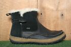MERRELL 'Tremblant Polar' Black Leather & Suede Pull-On Ankle Boots Sz. 6.5
