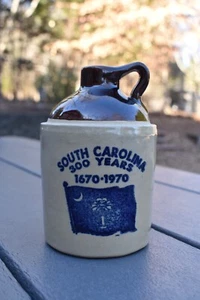 VINTAGE SOUTH CAROLINA 300 JAHRE KRUG 1670-1970 STEINGUT TOPF JUG - Bild 1 von 5