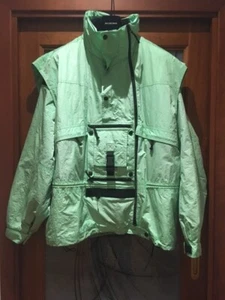 SS19 BALENCIAGA NEON GREEN TWINSET PARKA JACKET COAT SZ 50 OVERSIZE XXL XXXL - Picture 1 of 14
