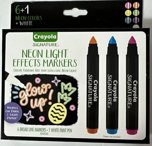 Crayola Signature • Neon Light Effects Markers. 7 Piece Set. Non-Toxic. - Picture 1 of 5